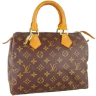 Louis Vuitton Monogram Speedy 25 Leather Fabric Brown Handbag 4379