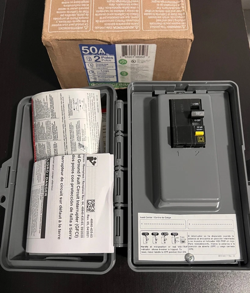 Square D QOE250GFINM 50A Spa Panel Main Lug Load Center 120V/240V Outdoor **NEW* - Image 2 of 2