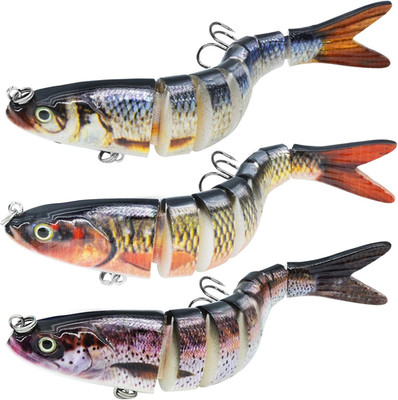 Fishing Lures for Bass Trout Topwater Multi Jointed Swimbaits Slow Sinking Bioni