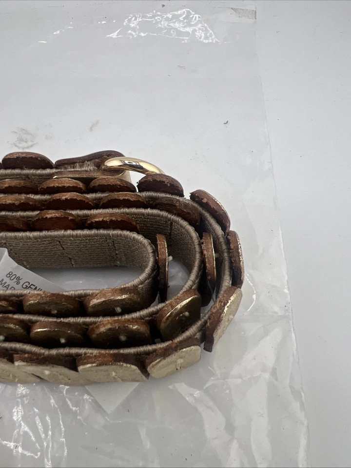 Cinturón para mujer Anthropologie Tabitha de cuero elástico perlado talla grande Foto 3 de 4