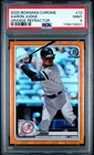 2020 Bowman Chrome AARON JUDGE #13 Orange Refractor #/25 - PSA 9 MINT