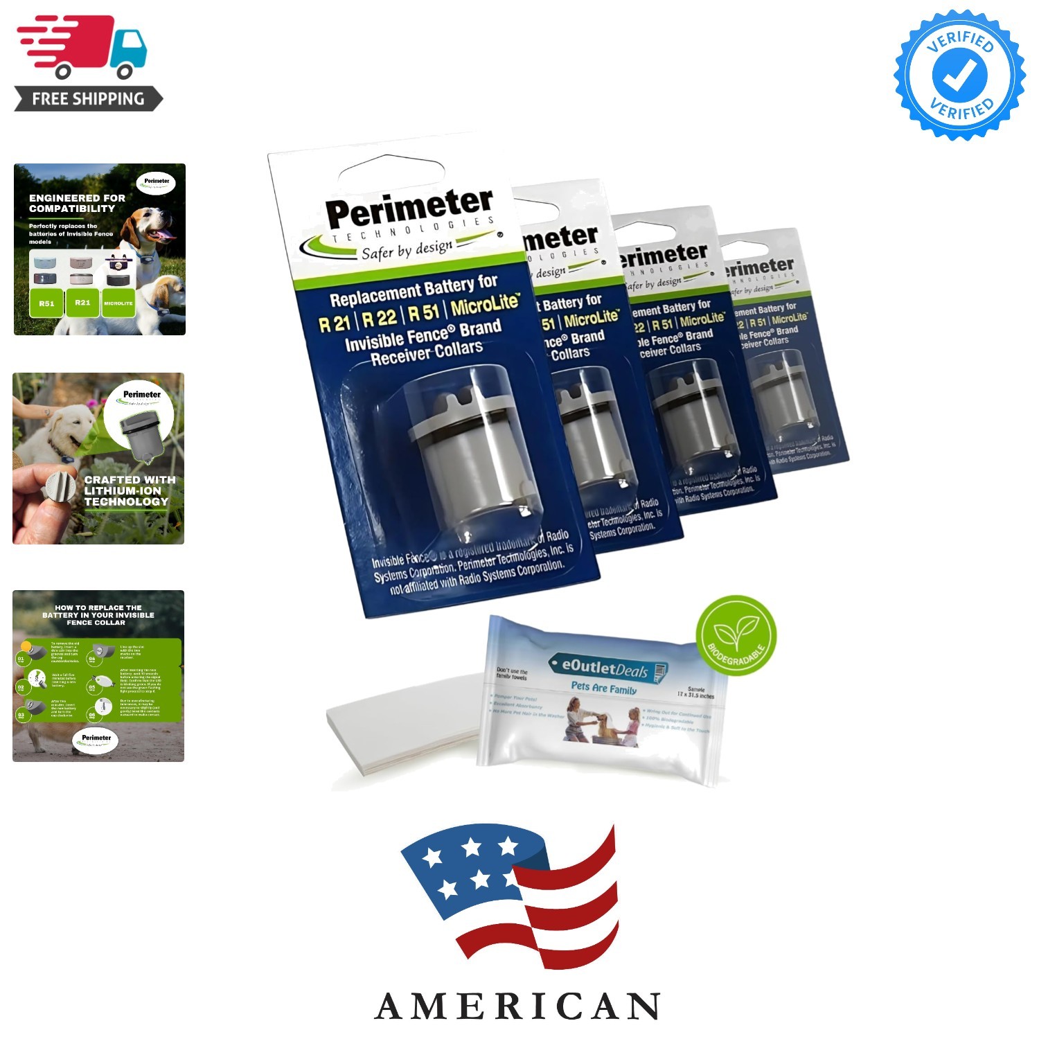Collar Battery - Brand Compatible - Includes Eoutletdeals Pe