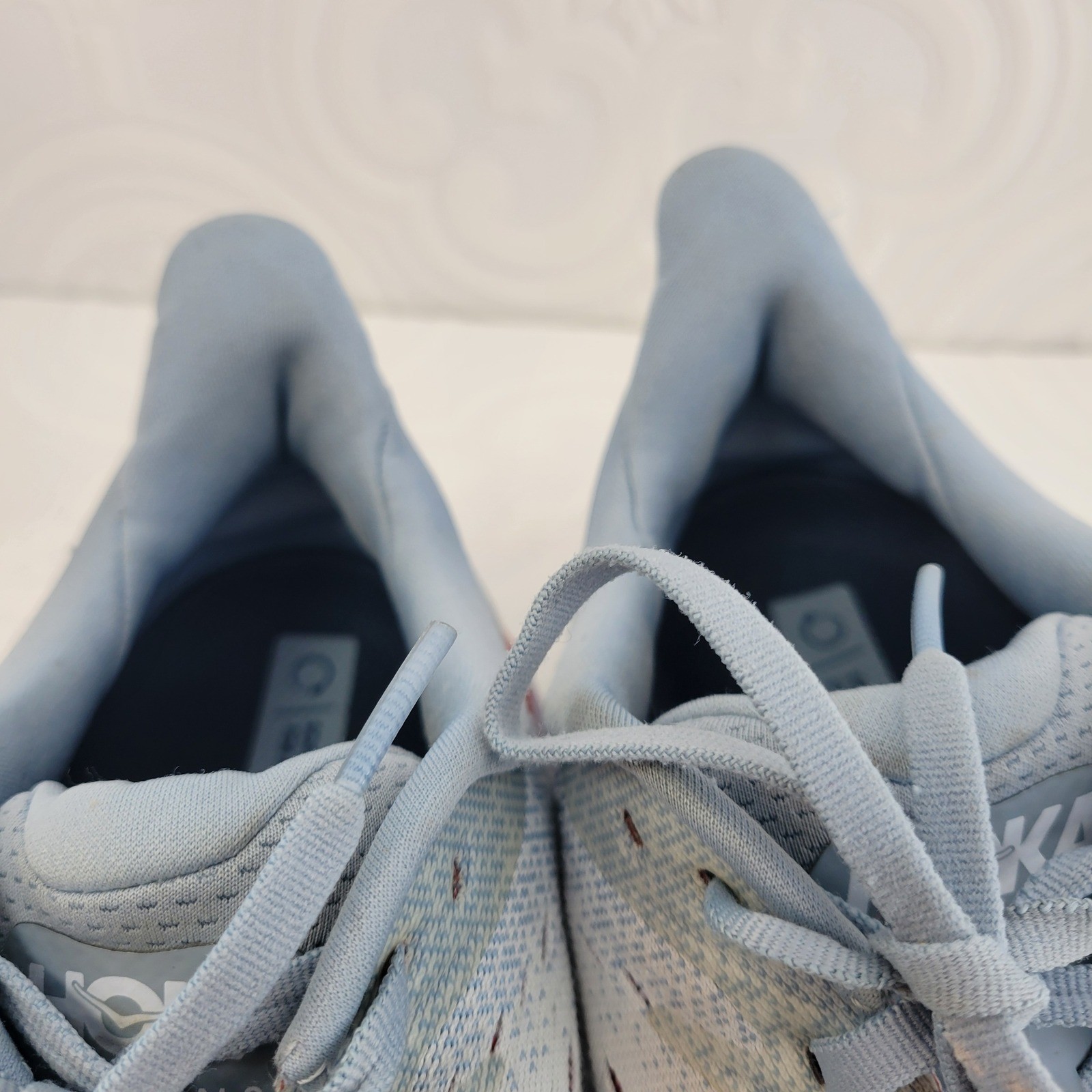 Hoka One One Clifton 8 Womens 9.5 Wide Blue Orange Running Shoes 1121375 thumbnail 16