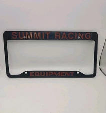 Vintage Summit Racing Equipment Parts License Plate Frame  Promo Black Blue Red