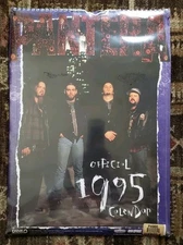 Vtg NOS Pantera Calendar 1995 Heavy Metal 1990's Danilo Made In England 