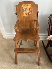 Vintage Sheboygan Chair Co Child s Wooden High Chair