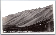 Postcard RPPC AK Alaska Scene Along Richardson Highway Mountains AK04