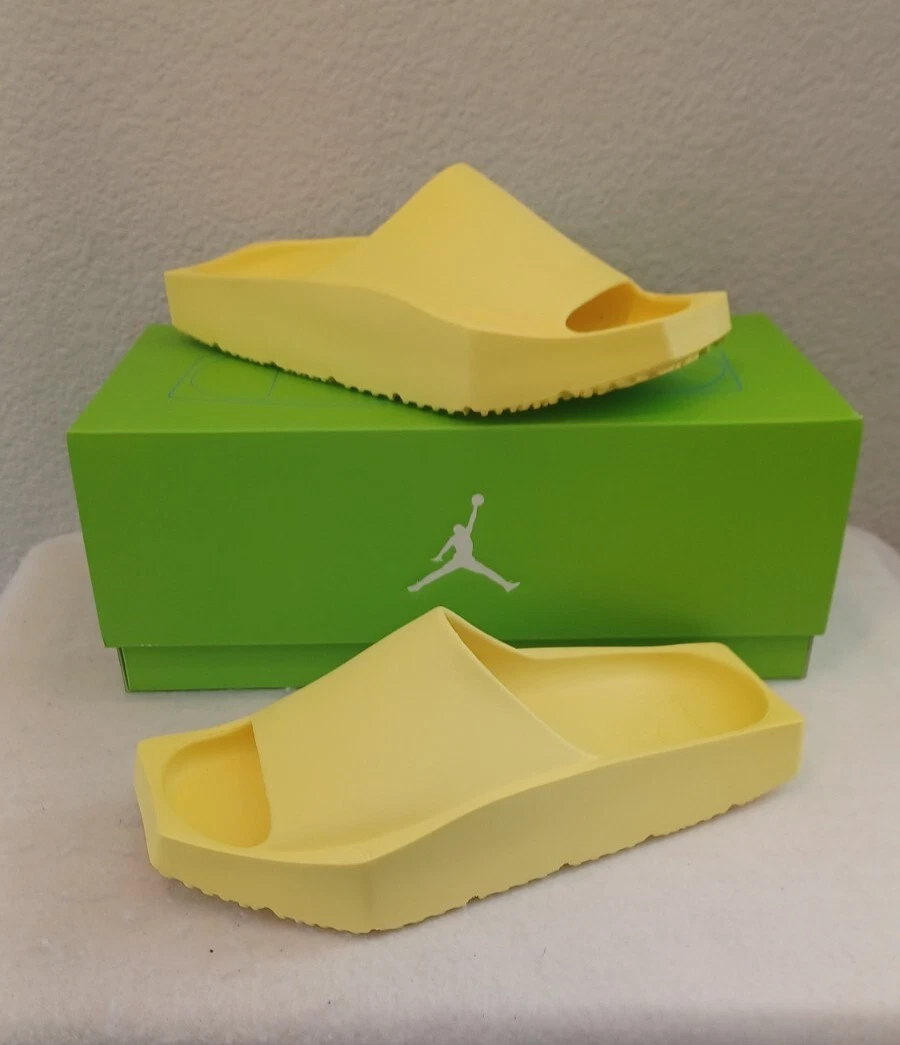 Nuovo sandalo casual Nike Jordan Hex Slide ~ giallo (DQ8992 701) donna 10