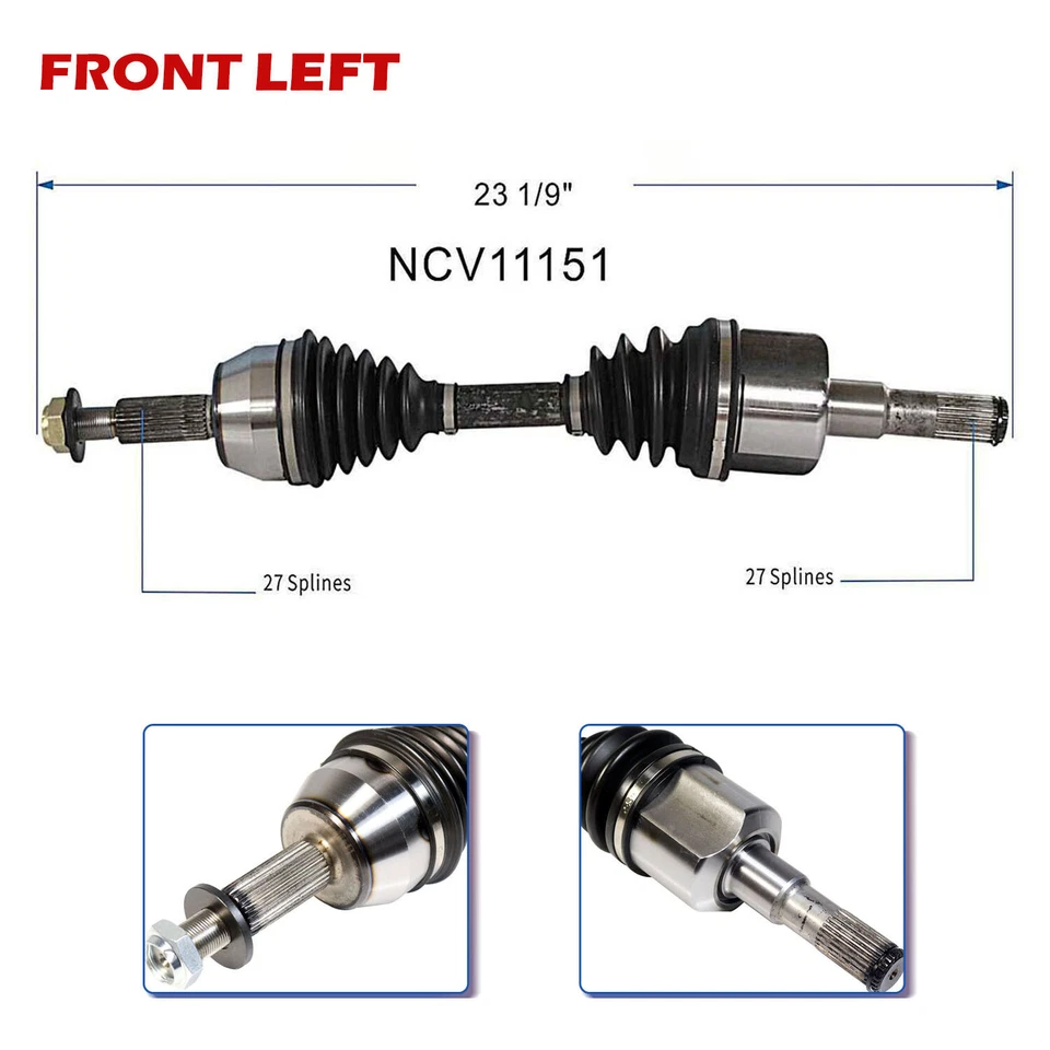 Eje delantero CV para Ford Ranger 2003-2011 2003-2005 Ford Explorer Sport Trac Foto 2 de 4