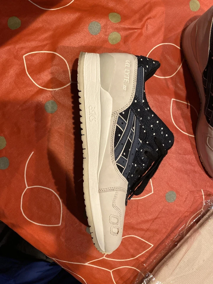 Size 9 - Asics Gel Lyte III Japanese Textile pack Indian Ink Japanese Denim GL3 - Image 3 of 4