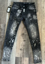 PHILIPP PLEIN - EXQUISITE UPSCALE DESIGNER LUXURY MEN'S BLACK JEANS - NEW