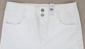 Ann Taylor Sculpting Pocket Corset High Waist Straight Jeans White Size 14
