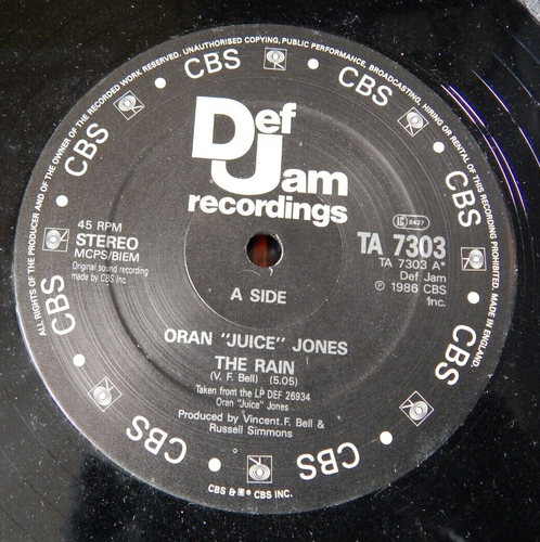 ORAN'JUICE JONES THE RAIN / YOUR SONG 12in VINYL SINGLE DefJam RECORDS TA7303 - Picture 4 of 5