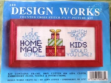 Design Works #288 Counted Cross Stitch Kit 3" x 7" Give Homemade Gifts Which Kid