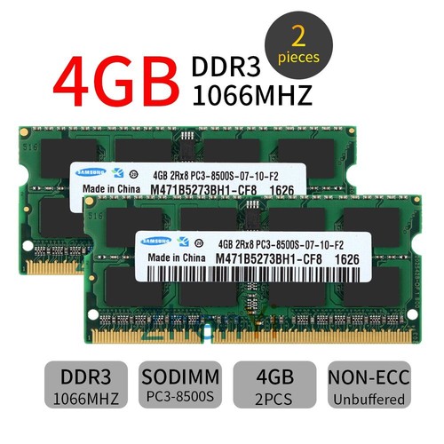 Samsung 8GB Kit 2x4GB PC3-8500S DDR3 1066mhz Laptop Memoria RAM 204pin SODIMM IT prezzo ebay