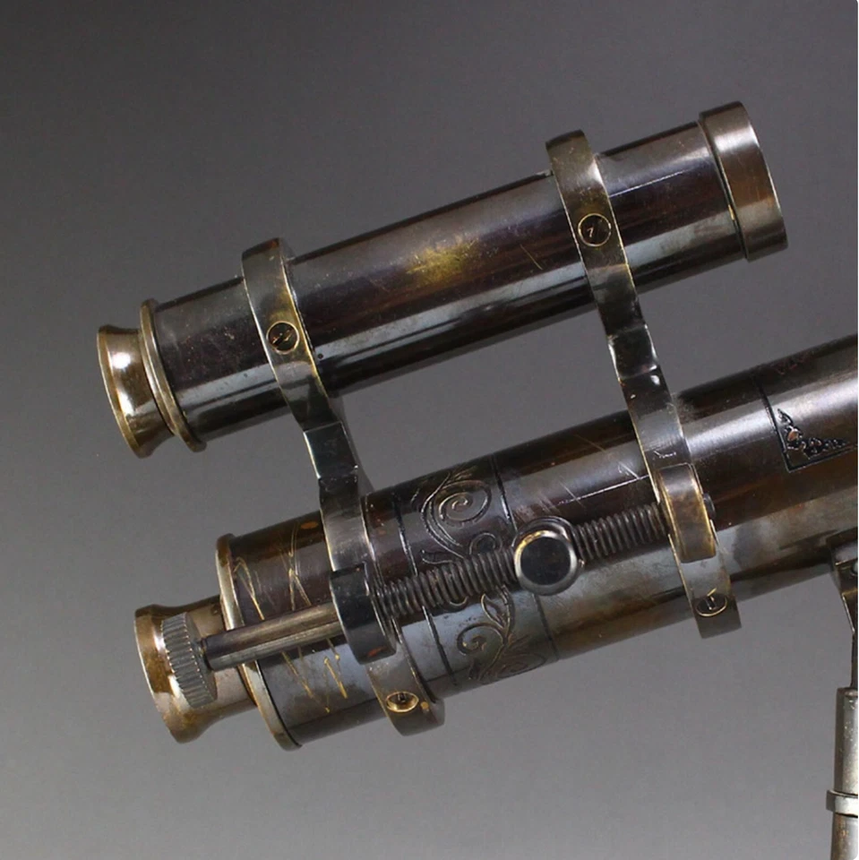 Telescopio binocular de bronce vintage Foto 2 de 4