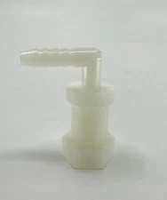 Hypro 11/16" UNF X 1/4" Hose Barb Elbow Plastic Fitting W/B12 Nut - NTL14