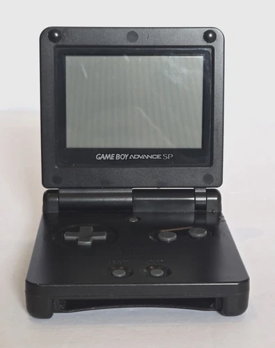 Gameboy Advance SP Black/Onyx/Graphite AGS-001 TESTED - w/ Charger Works Great!