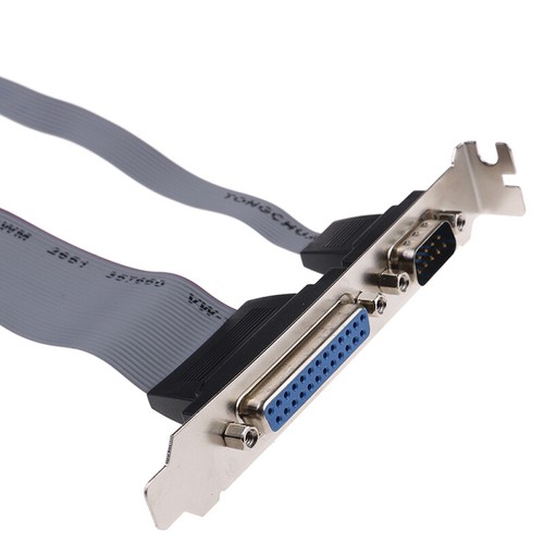 1Pc serial DB9 COM with parallel DB25 LPT to10/26pin IDC ribbon cable bracket Jf - Afbeelding 7 van 7