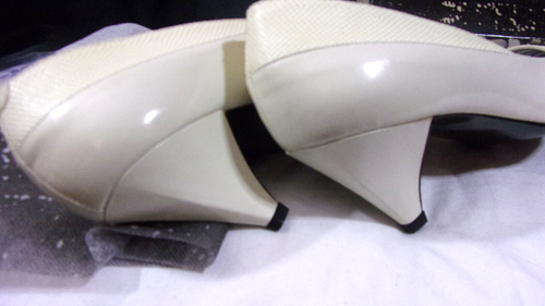 VTG. JONES NEW YORK STUCCO BONE LEATHER WOMEN'S CLASSIC HEEL PUMPS Size 8.5B NIB - Picture 10 of 18