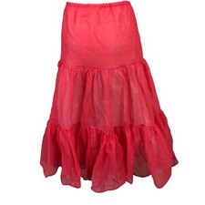 Vintage Beverly Vogue Red Square Dance Slip  Petticoat Double Layer Size Small