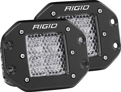 #ad RIGID INDUSTRIES D SERIES DUALLY HYBRID DIFFUSED LED LIGHT PAIR BLACK 212513 $299.99