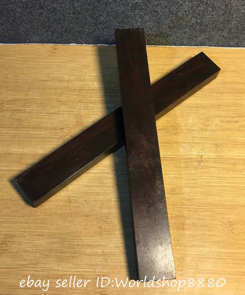 12.4" Old Chinese Marked Rosewood Inlaid Shell Rabbit Vegetable Paper