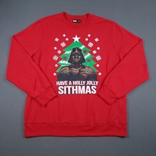 STAR WARS Darth Vader HOLLY JOLLY SITHMAS Graphic Sweatshirt Red 2XL