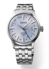 Seiko Presage SSK037 GMT 40.5 mm Steel Ice Blue Dial Automatic Men's Watch