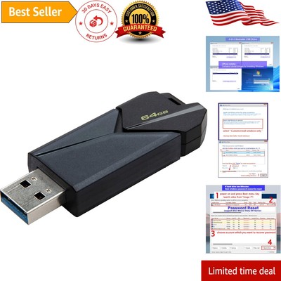 Fast and Reliable 64GB USB Drive for Bootable Windows Setup - Antivirus Scanned