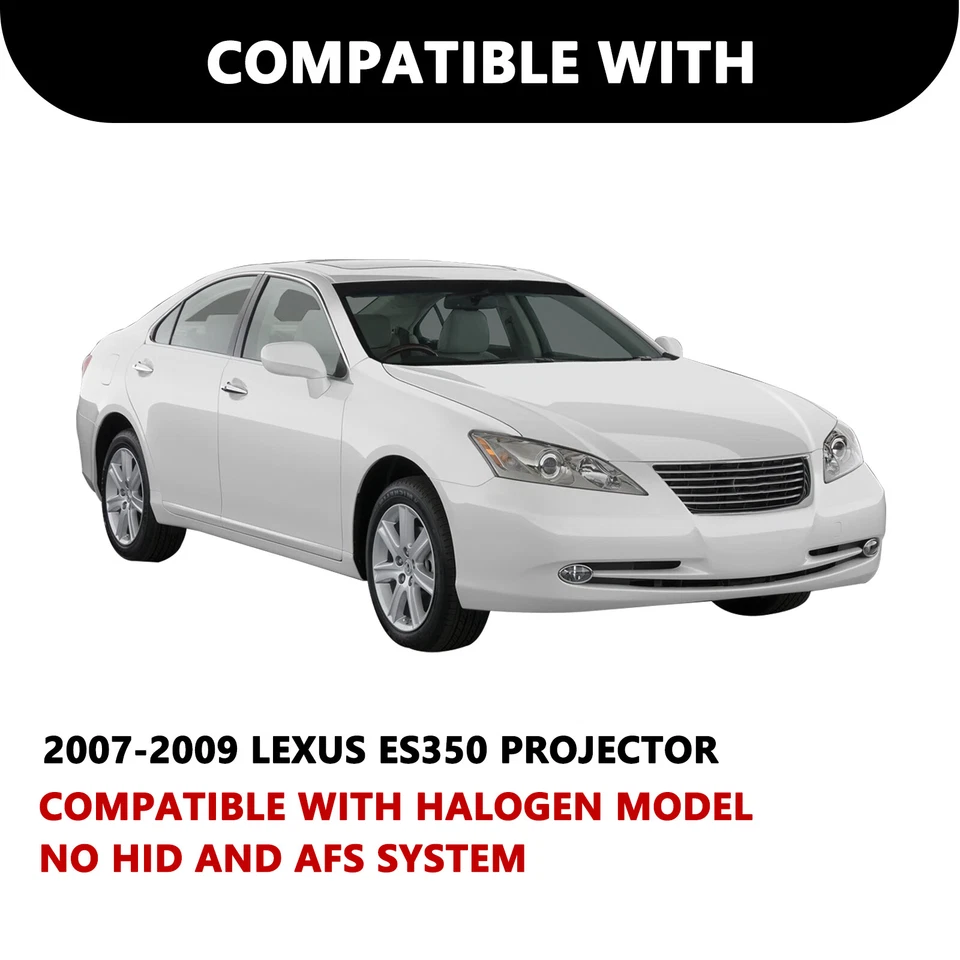 Conjunto de faros para Lexus ES350 2007 2008 2009 halógenos sin pares HID cromados Foto 3 de 4