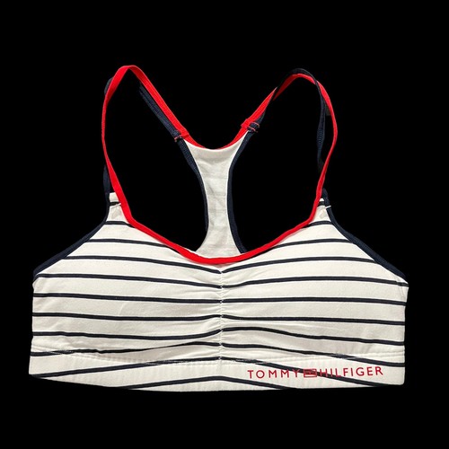 2 Tommy Hilfiger Girls Strap Bra Size 12-16 White /Blue Multicolor Stylish Comfy - Picture 2 of 10