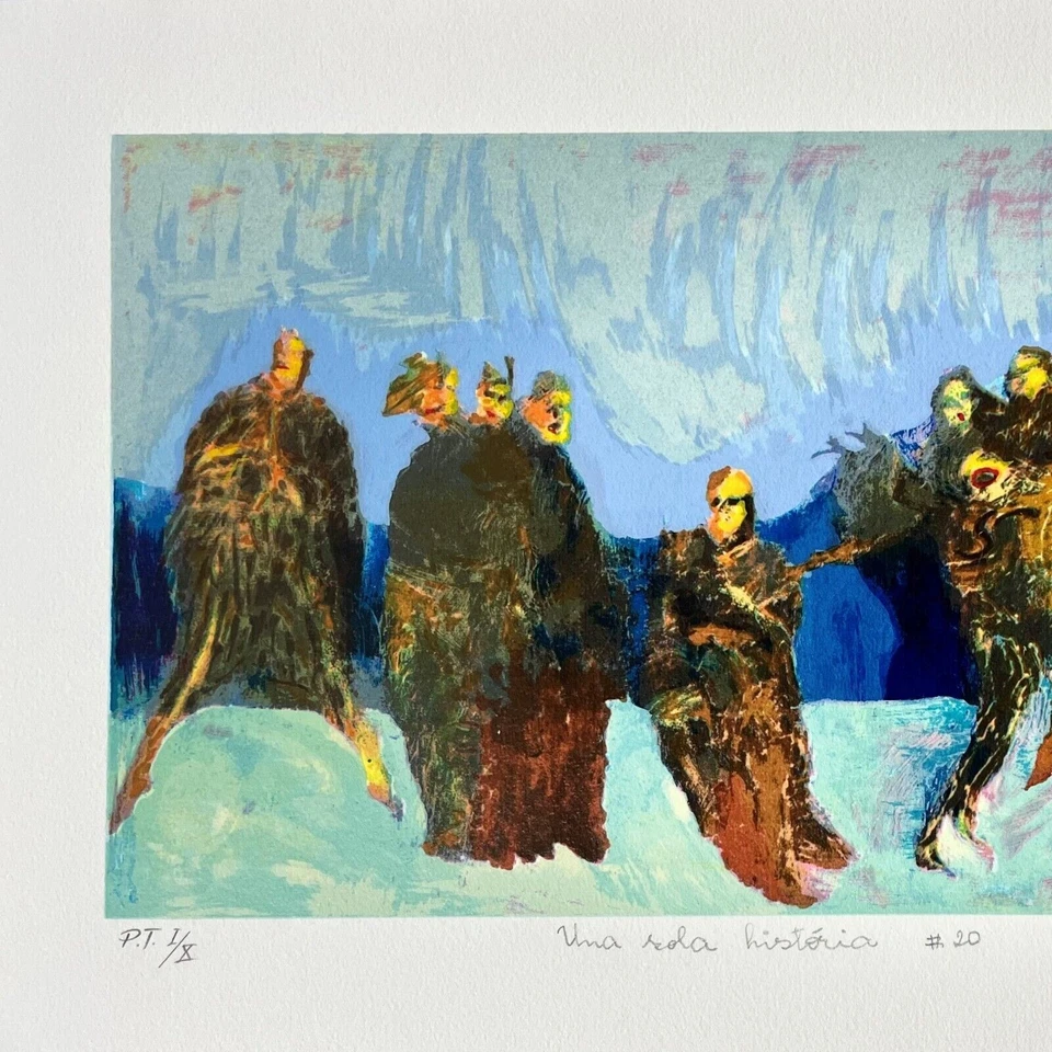 CHANTALE MAZIN Mujer Mexicana Artista Original Firmado a Mano Serigrafía en Color Foto 2 de 3