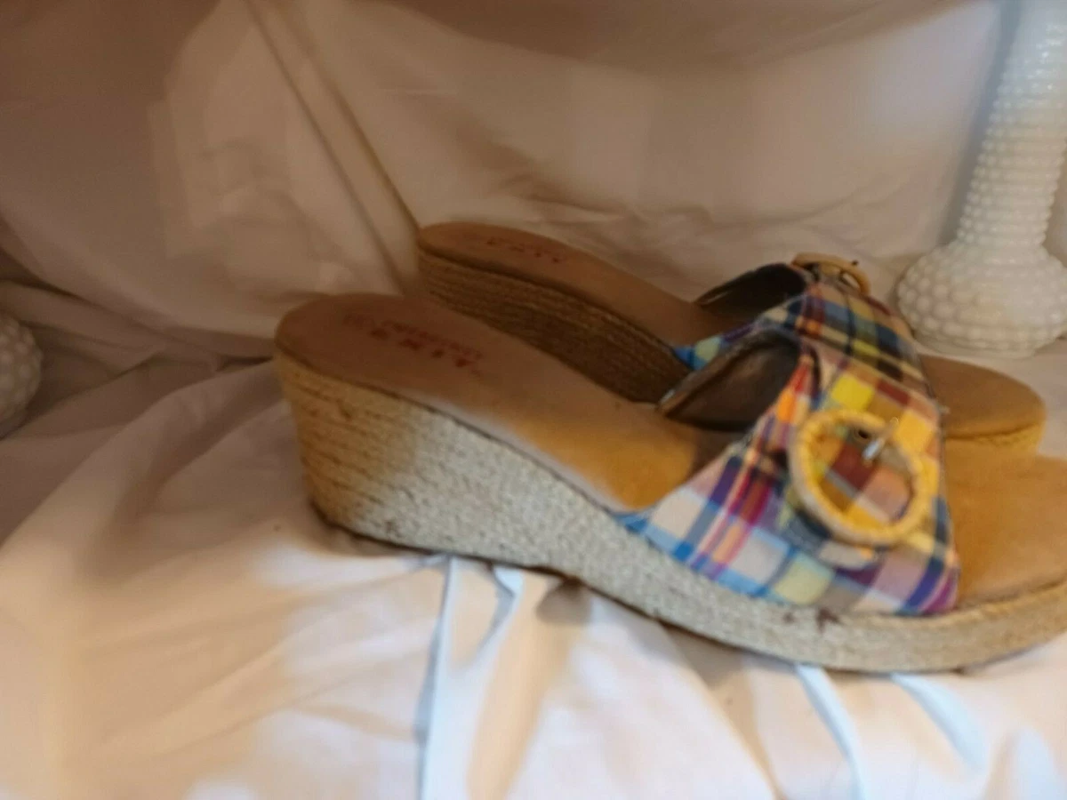 New emergency exit womens slip on plaid platform shoes size 11