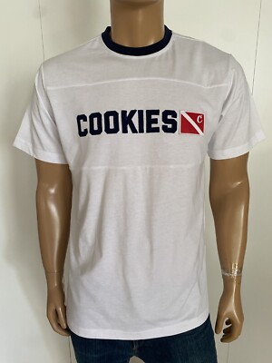 Cookies SF Men s White/Navy  T-Shirt Size L