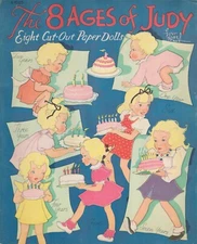VINTAGE 1941 8 AGES JUDY PAPER DOLL CUTE  ORIG SIZE UNCUT REPOR READ ALL