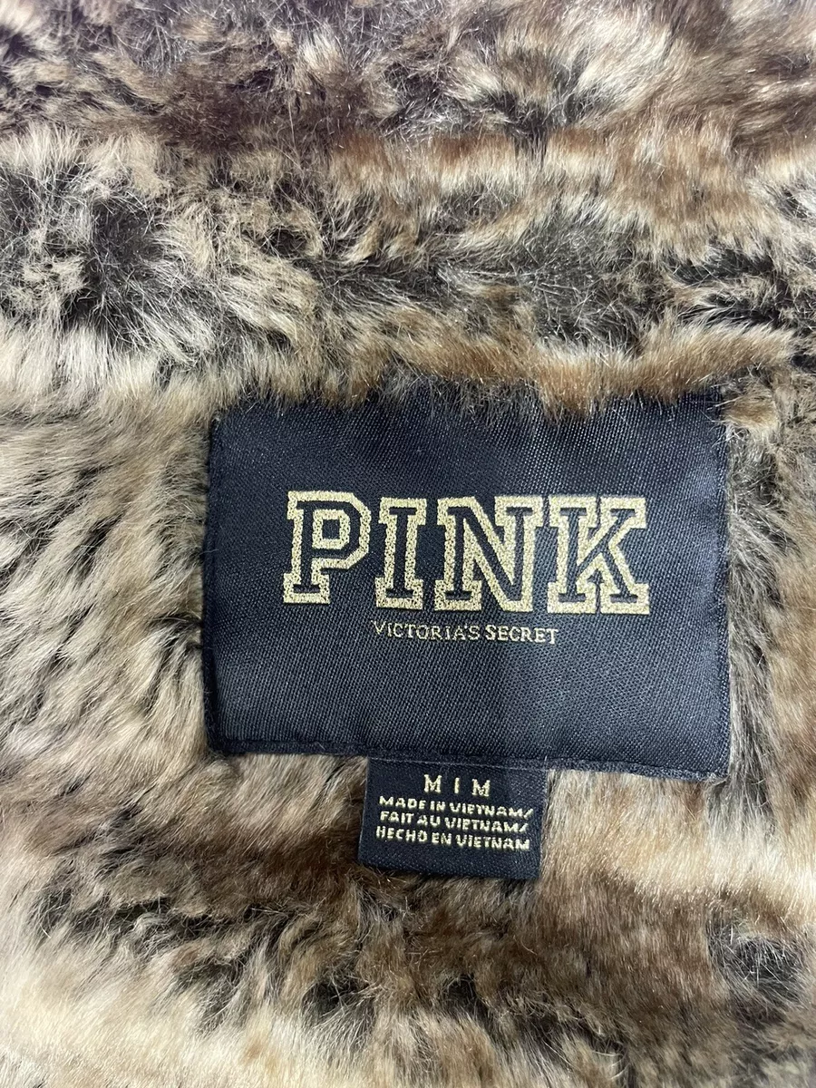 Faux fur top coat victoria secret
