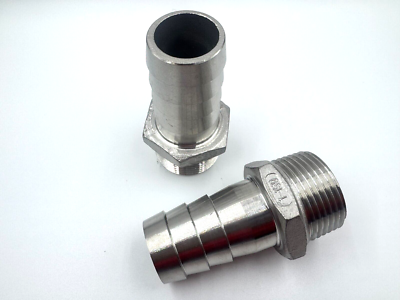 #ad #ad 2 PACK 304 STAINLESS STEEL HOSE BARB FITTING 1quot; NPT PIPE 1quot; HOSE $27.98