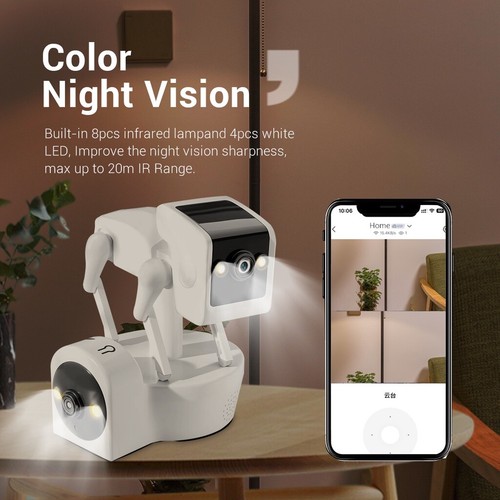 1080P Robot Dog Indoor Security Camera with AI Detection And 360 Degree Rotating - Picture 9 of 10
