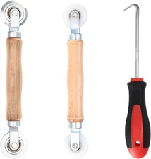 Screen Repair Tool Set, 3 Pcs Window Screen Rolling Tool, Metal/Nylon Window Scr