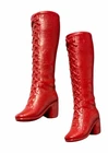 Vintage 1972 Barbie #3481 The Short Set Red Squishy Knee Lace Up Boots Taiwan