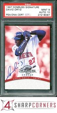 1997 DONRUSS SIGNATURE DAVID ORTIZ RC HOF PSA 9 DNA AUTO 10