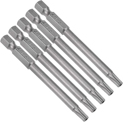 5 Stück T25 Torx Bit Set, 75mm Länge Magnetisch Bitsatz mit 1/4 Zoll Hex Sechska