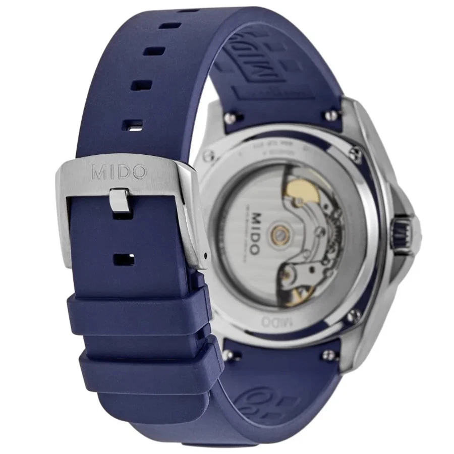 Novo Relógio Masculino Mido Multifort TV Big Date Mostrador Azul Borracha M049.526.17.041.00 - Imagem 4 de 4