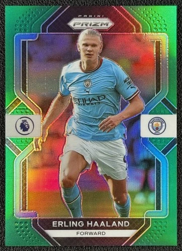 ERLING HAALAND 2022-23 PANINI PRIZM P/L SOCCER #9 1ST PRIZM GREEN 1/5 MAN CITY