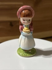 Panda Prints Schmid Birthday Cake Girl Porcelain 1975 Vintage Decor