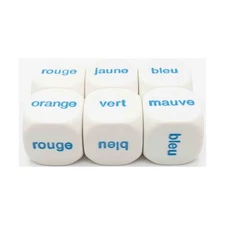 Koplow Foreign Language Dice d6 20mm Color Dice - French Words (6) New