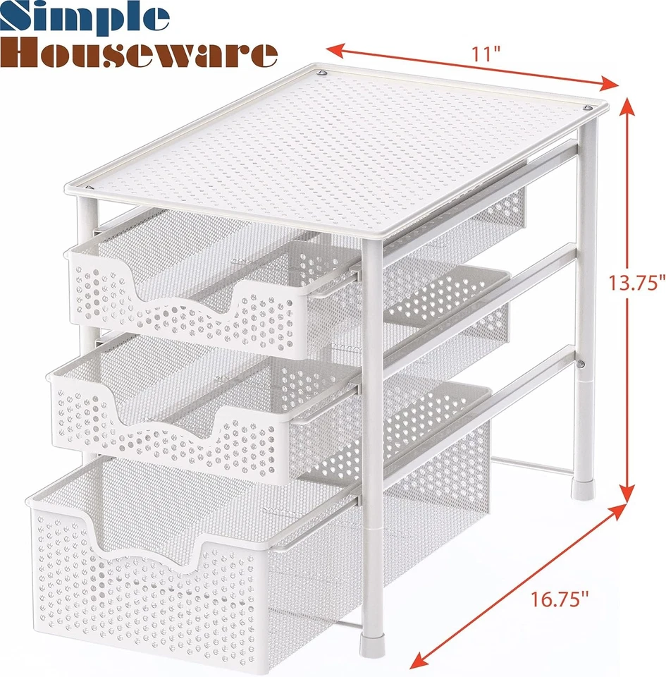 Kitchen and Bathroom Sliding Basket Organizer - Image 4 of 4