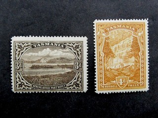 nystamps Francobollo Stati Australiani Britannici Tasmania # 90 91 Mint OG H $61 Y22y522