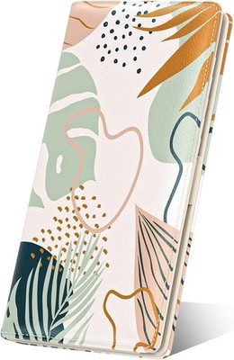 Nipichsha Womens Wallet, RFID Slim Wallets for Women, Thin Ladies Boho Leaves 
